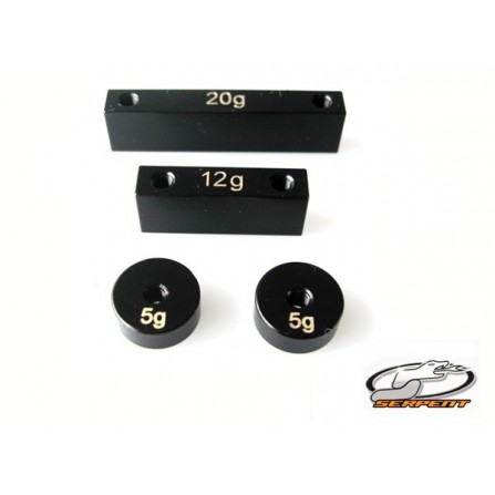 Weight set brass 5gr - 12gr - 20gr (2+1+1)